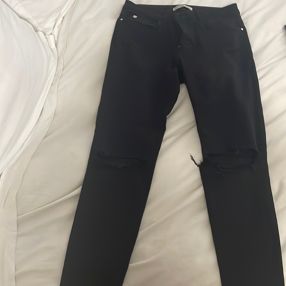 Black ripped jeans